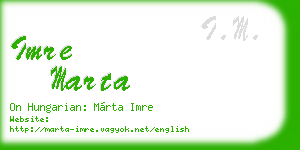 imre marta business card